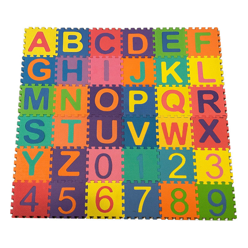 Foam Play Mat for Kids Interlocking Alphabet and Numbers (11.8x11.8x0.40")
