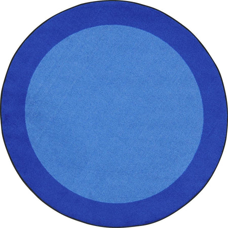 All Around 7'7" Round area rug in color Blue