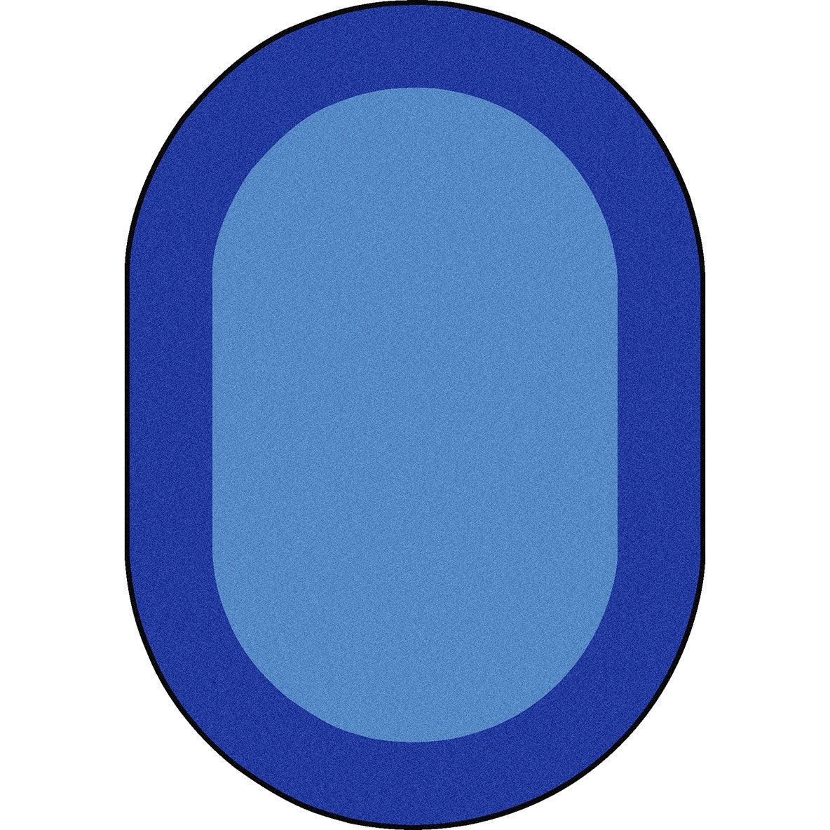 All Around 5'4" x 7'8" Oval area rug in color Blue