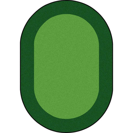 All Around 10'9" x 13'2" Oval area rug in color Green