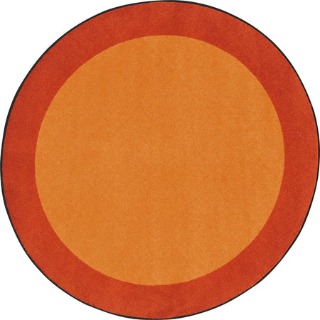 All Around 13'2" Round area rug in color Orange