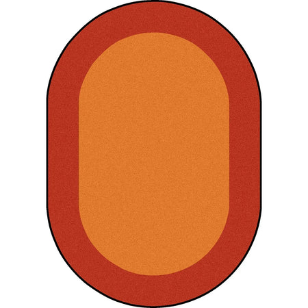 All Around 5'4" x 7'8" Oval area rug in color Orange