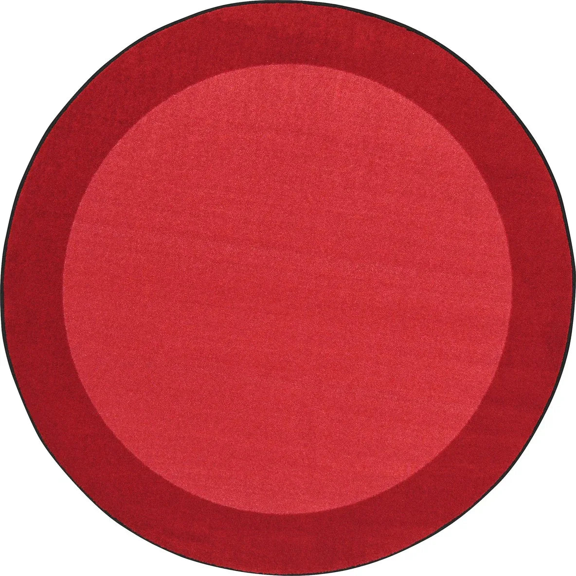 All Around 7'7" Round area rug in color Red