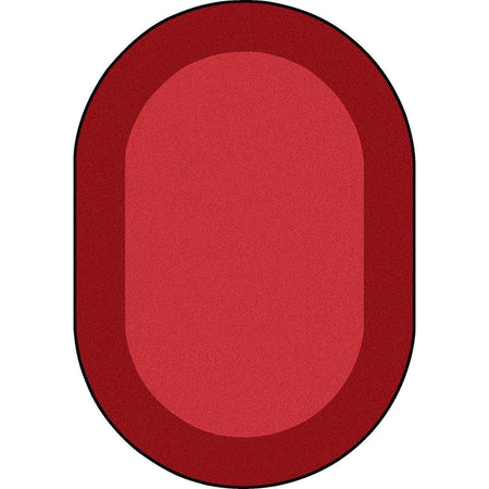 All Around 5'4" x 7'8" Oval area rug in color Red