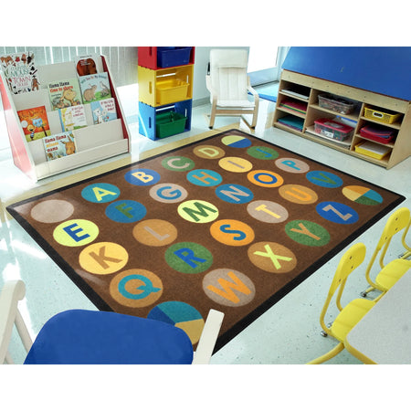 Alpha-Dots 5'4" x 7'8" area rug in color Earthtone