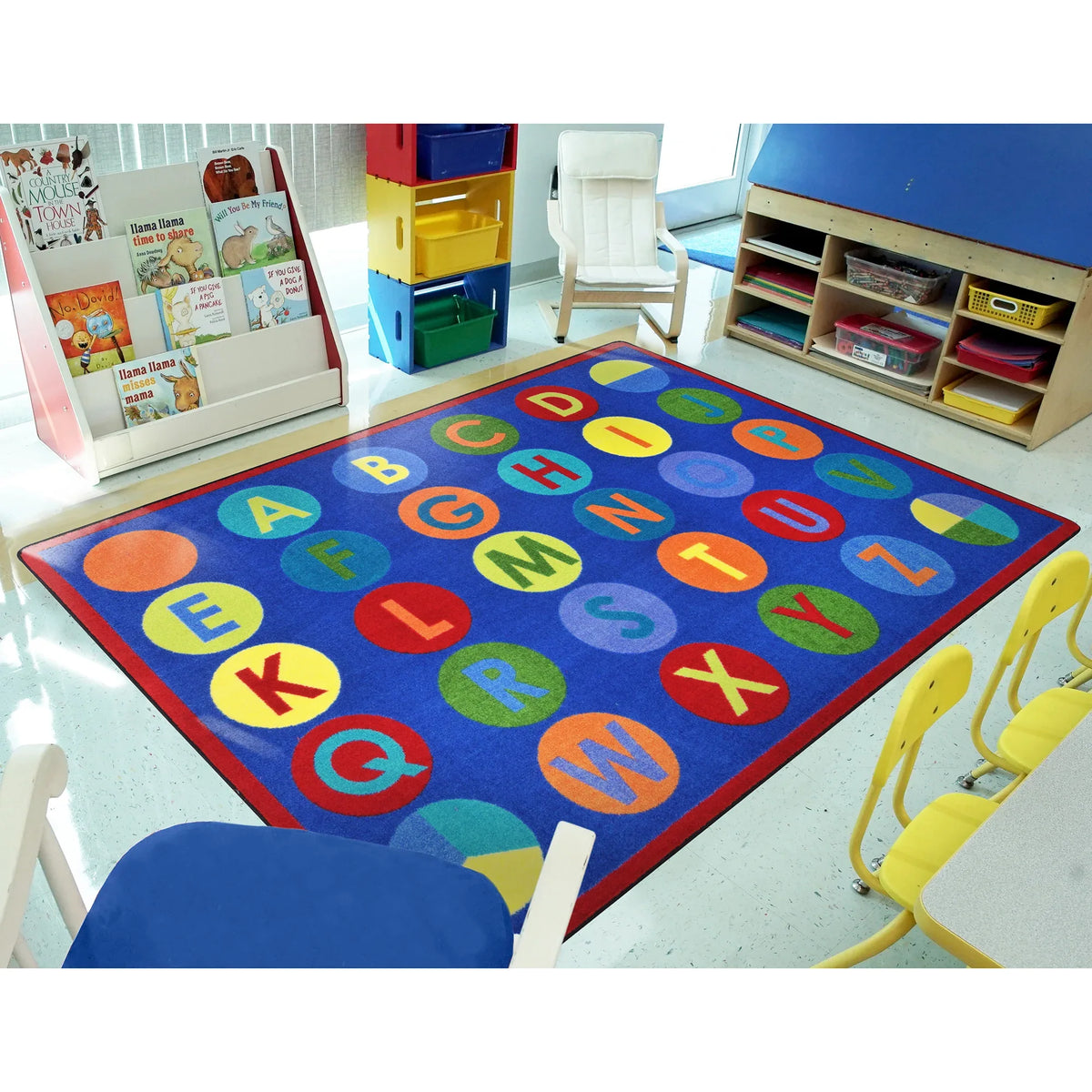 Alpha-Dots 5'4" x 7'8" area rug in color Multi