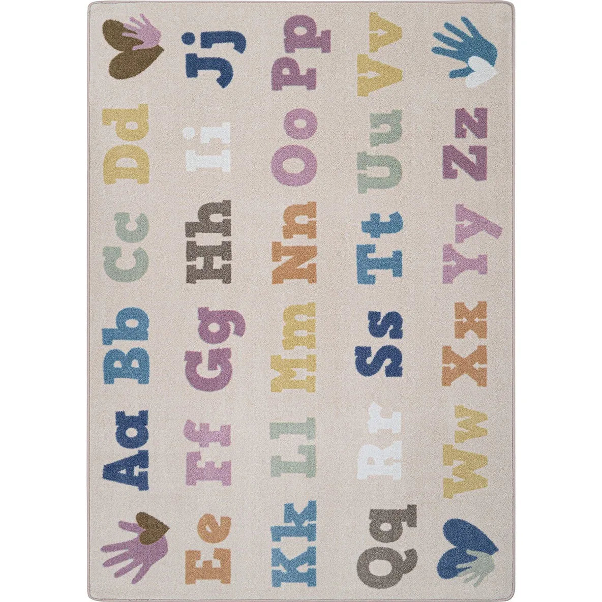 Alphabet for Everyone 5'4" x 7'8" area rug in color Multi