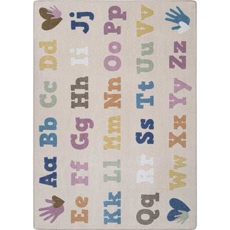 Alphabet for Everyone 10'9" x 13'2" area rug in color Multi
