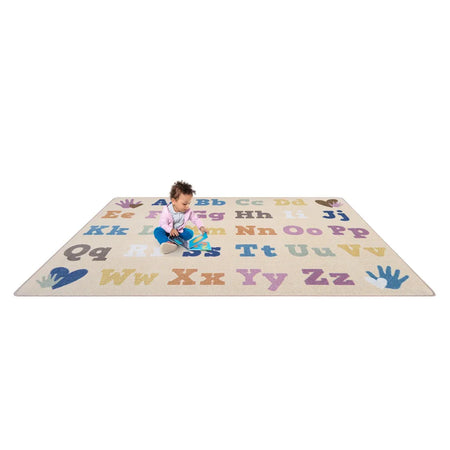 Alphabet for Everyone 7'8" x 10'9" area rug in color Multi