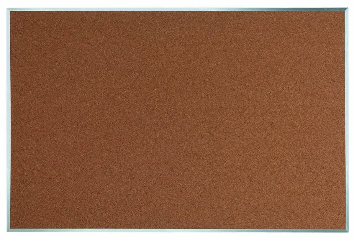 Aluminum Wood Frame Bulletin Board Cork 36" x 60"
