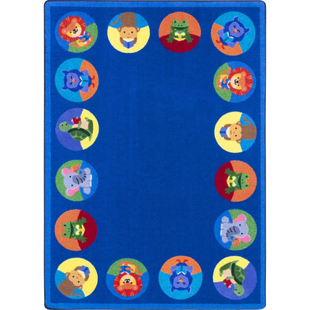 Animal Readers 5'4" x 7'8" area rug in color Multi