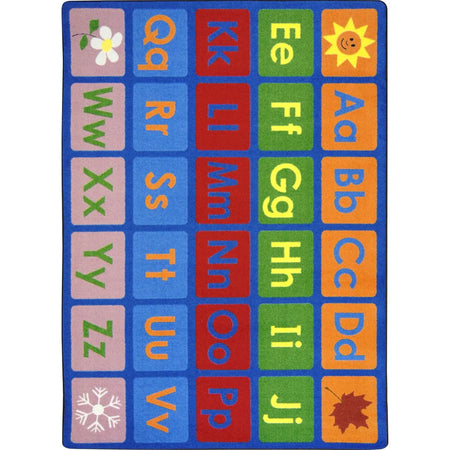 Any Day Alphabet 10'9" x 13'2" area rug in color Multi