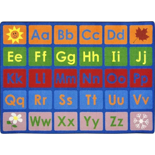 Any Day Alphabet™ Rug- Primary, 5'4" x 7'8"	Rectangle