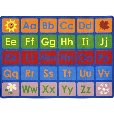 Any Day Alphabet™ Rug- Primary, 5'4" x 7'8" Rectangle