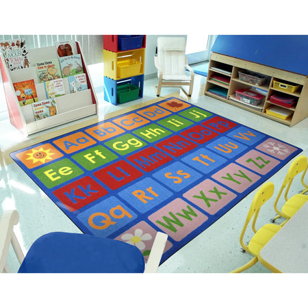 Any Day Alphabet 10'9" x 13'2" area rug in color Multi