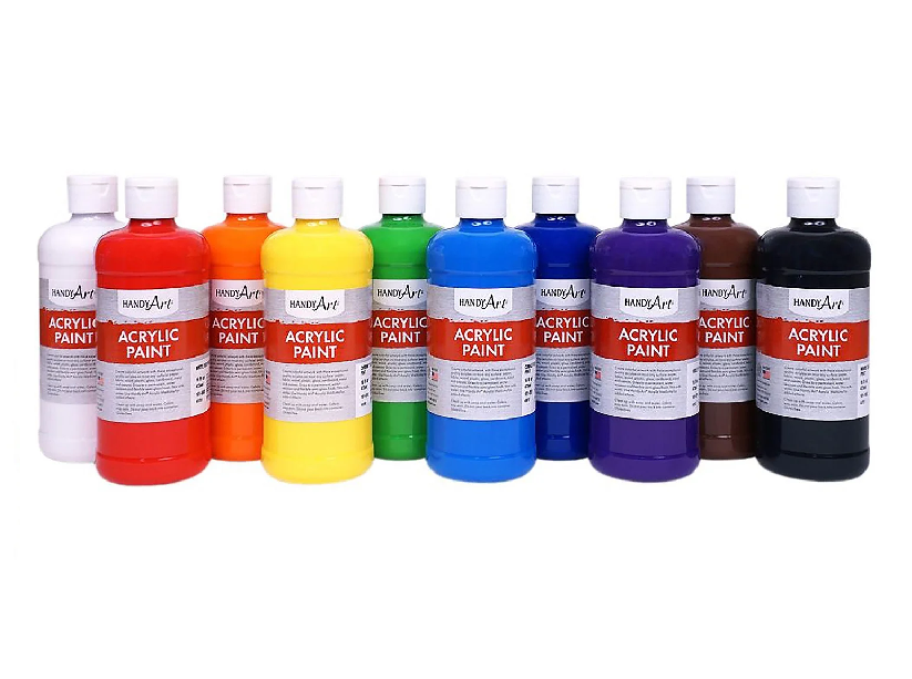 Handy Art Acrylic Paint 16OZ. Multi set of 10