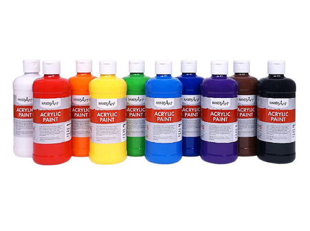 Handy Art Acrylic Paint 16OZ. Multi set of 10
