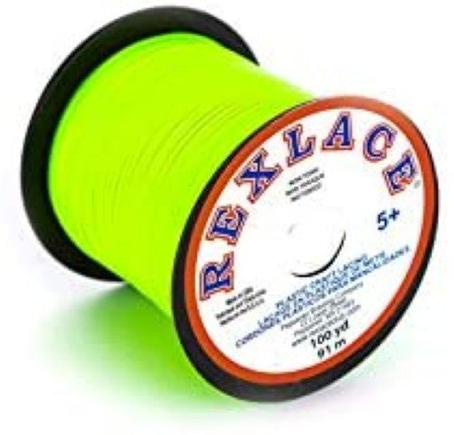 Pepperell Rexlace Plastic Craft 100 Yard Spool, 3/32-Inch Wide, Apple Green