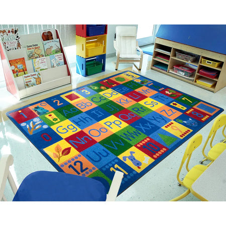 Around the Block II 10'9" x 13'2" area rug in color Multi