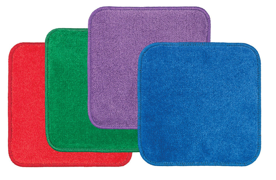 JUMBO SEATING SQUARES (set of 12) SQUARE CARPETS 16"X16"