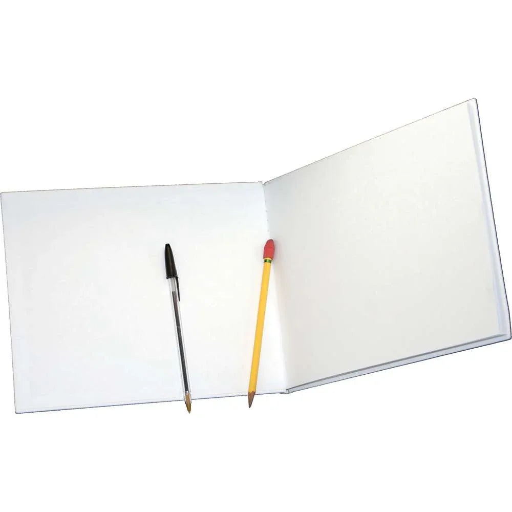 White Hardcover Blank Book, 8-1⁄2"H x 11"W Landscape Style Fully bound 28 pages,. ASH10710