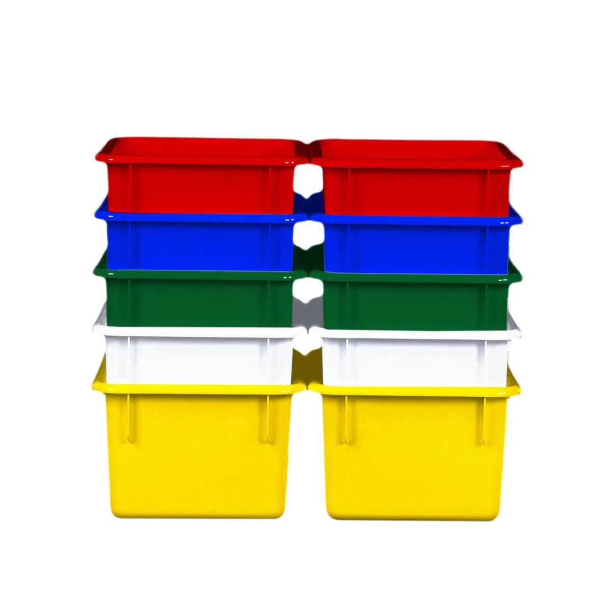 Assorted Colors Cubby Trays, Pack of 10
