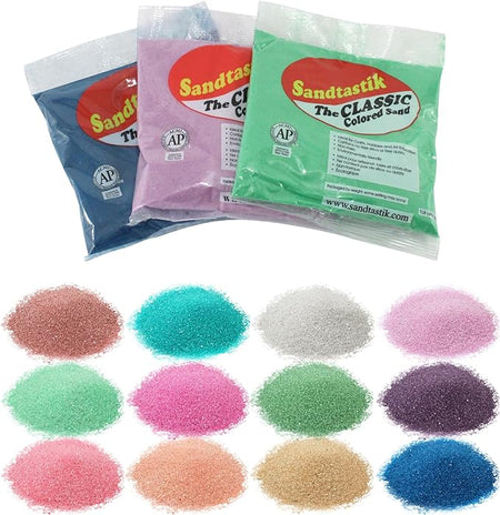 Sandtastik Colored Sand Class Pack Assortment #2 - Set of 12 one lb. bags