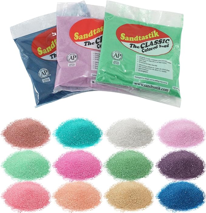 Sandtastik Colored Sand Class Pack Assortment #2 - Set of 12 one lb. bags