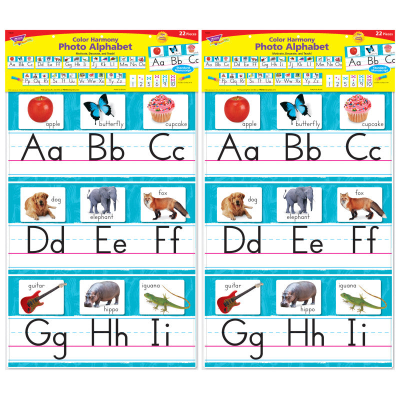 Color Harmony Photo Alphabet Bulletin Board Set, 2 Sets