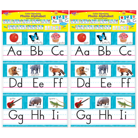 Color Harmony Photo Alphabet Bulletin Board Set, 2 Sets