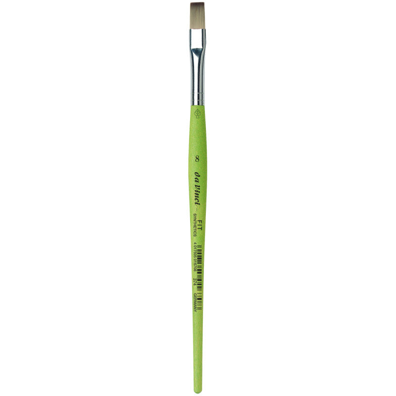 FIT Synthetics Student Brush, Synthetic, Acrylic & Tempera, Flat, Series 374, Size 8