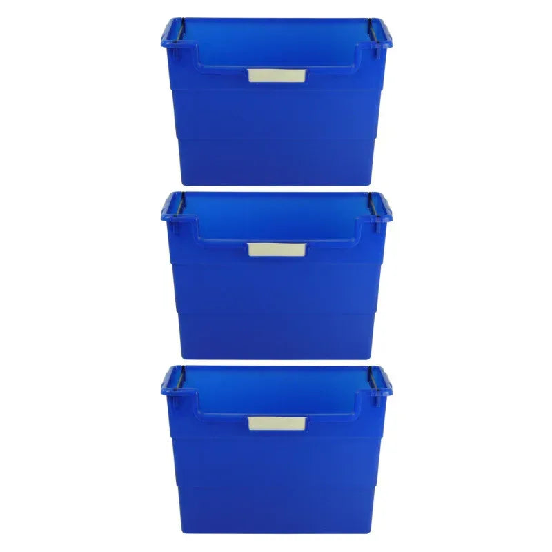 Desk Top Organizer, Blue, Pack of 3