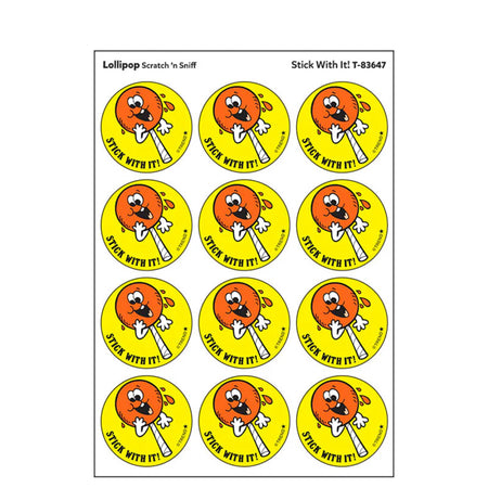 Stick With It!/Lollipop scent Retro Scratch 'n Sniff Stinky Stickers&reg;, 24 ct.