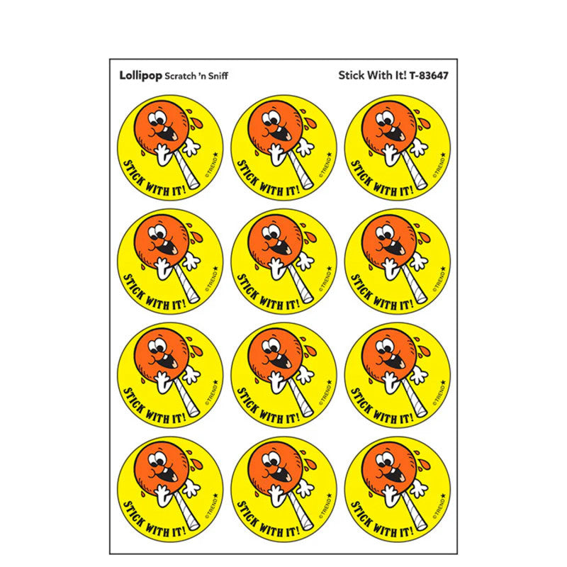 Stick With It!/Lollipop scent Retro Scratch 'n Sniff Stinky Stickers&reg;, 24 ct.