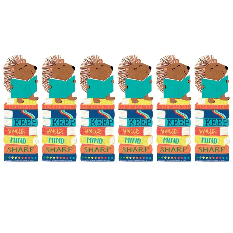 Hedge Hog Keep Your Mind Sharp Bookmarks, 36 Per Pack, 6 Packs