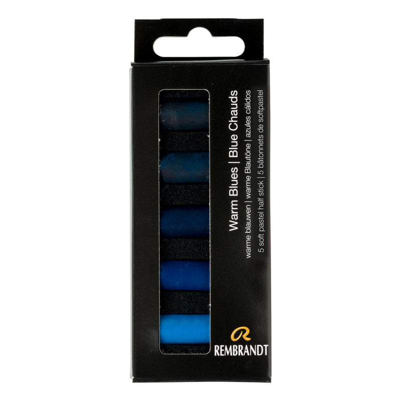 Soft Pastels Micro Sets, 5 Half Sticks, Warm Blues