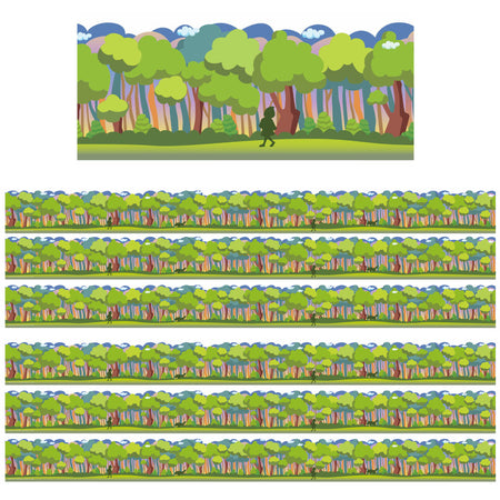 Once Upon A Dream Forest Extra Wide Die-Cut Deco Trim&reg;, 37 Feet Per Pack, 6 Packs