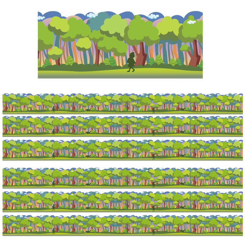 Once Upon A Dream Forest Extra Wide Die-Cut Deco Trim&reg;, 37 Feet Per Pack, 6 Packs