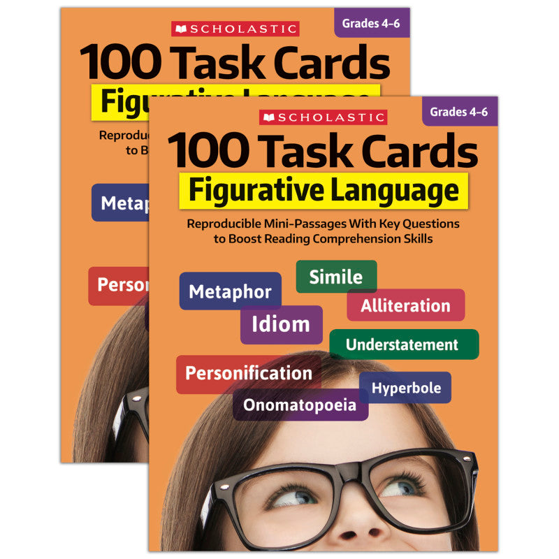 100 Task Cards: Figurative Language Activity Book, Pack of 2