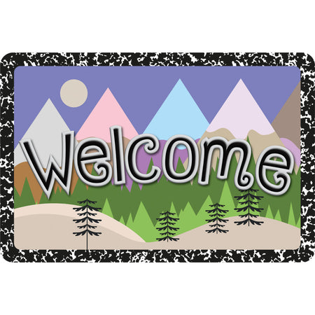 The Original Fun Mat&trade;, Welcome Mat, 15.5" x 23.5", Magic Mountains Welcome