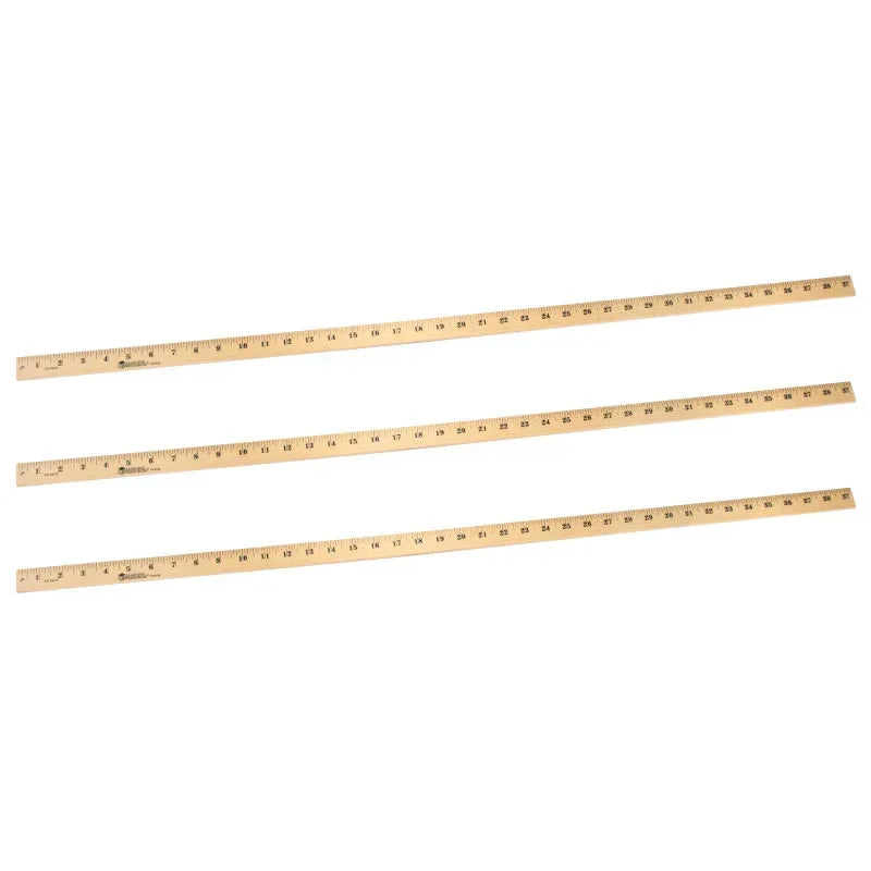 Wooden Meter Stick, Plain Ends, Pack of 3