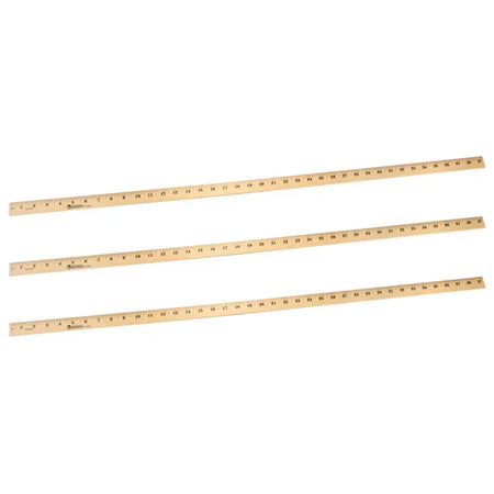 Wooden Meter Stick, Plain Ends, Pack of 3