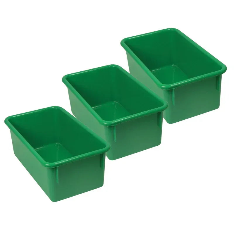 Stowaway&reg; Tray no Lid, Green, Pack of 3