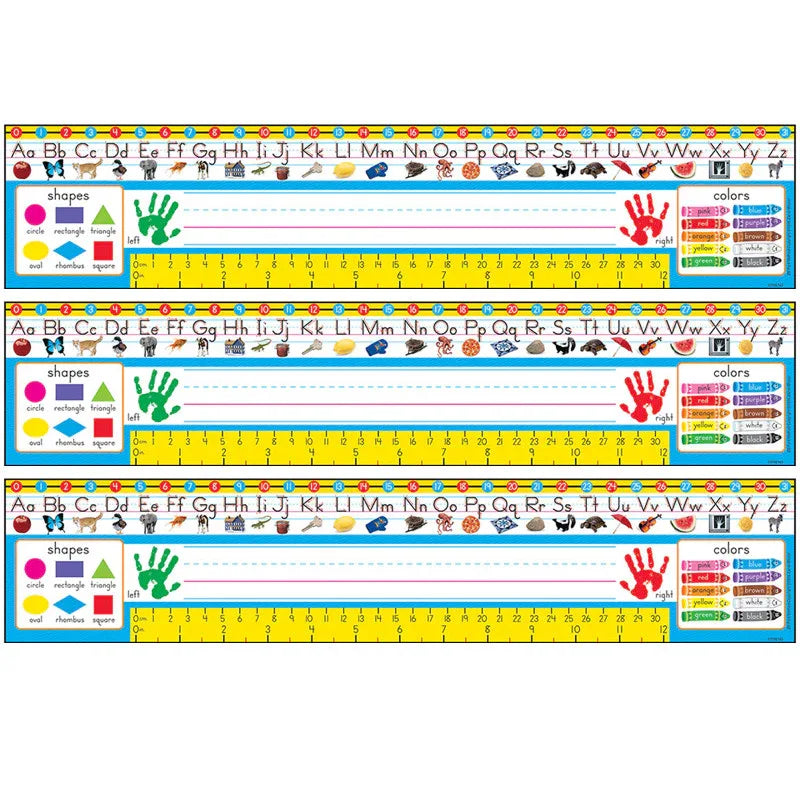 Zaner-Bloser Desk Toppers&reg; Reference Name Plates, PreK-1, 36 Per Pack, 3 Packs