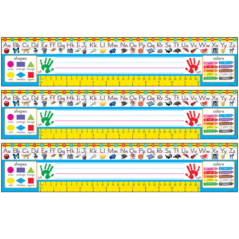 Zaner-Bloser Desk Toppers&reg; Reference Name Plates, PreK-1, 36 Per Pack, 3 Packs