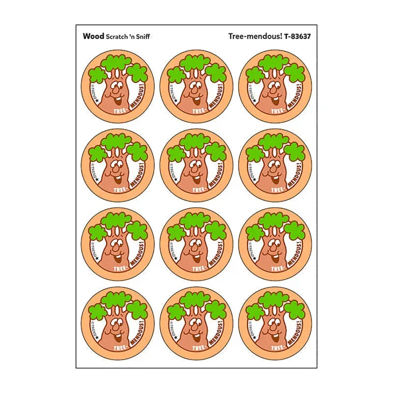 Tree-mendous!/Wood Scent Retro Scratch 'n Sniff Stinky Stickers&reg;, 24 ct.