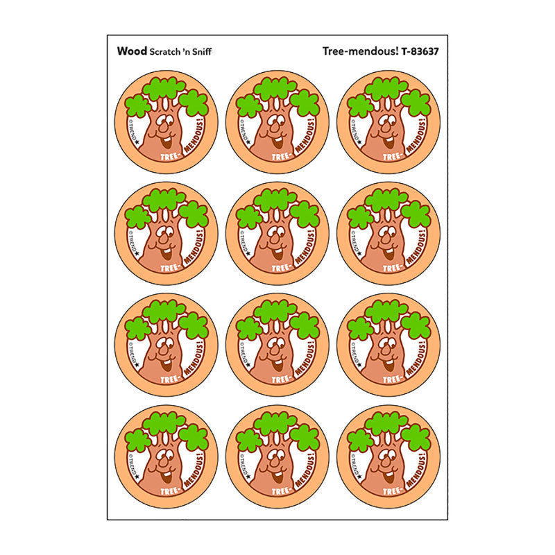 Tree-mendous!/Wood Scent Retro Scratch 'n Sniff Stinky Stickers&reg;, 24 ct.