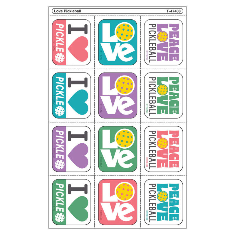 Love Pickleball Tear & Share Stickers&trade;, Pack of 60