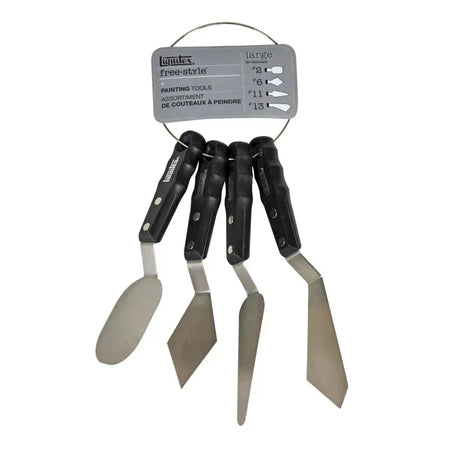 Free-Style Large Scale Palette Knives, 4-Piece Ring Set
