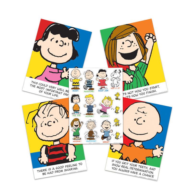 Peanuts Characters & Motivational Phrases Bulletin Board Set